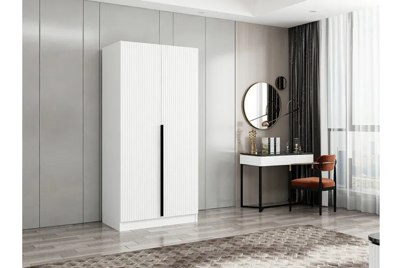 Fruitland Garderobe 90 cm - Hvit - Oppbevaring - Klesoppbevaring - Garderober & garderobesystem