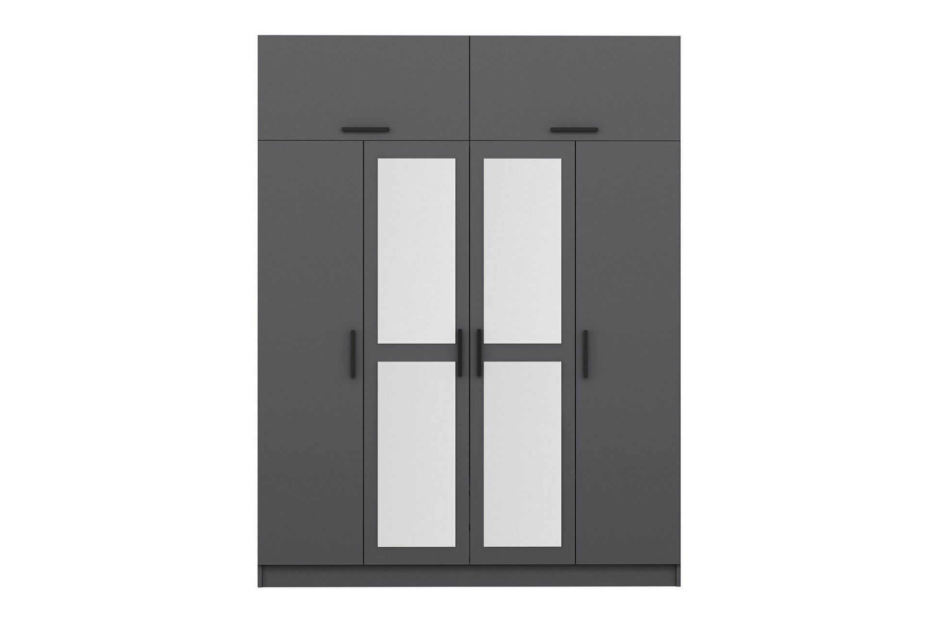 Fruitland Garderobe med Speil - Antrasitt - Oppbevaring - Klesoppbevaring - Garderober & garderobesystem