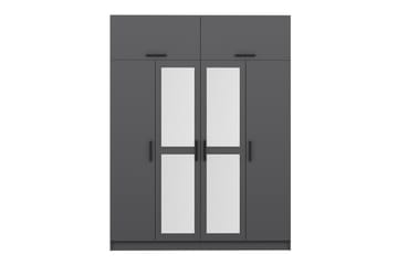 Fruitland Garderobe med Speil - Antrasitt - Oppbevaring - Klesoppbevaring - Garderober & garderobesystem
