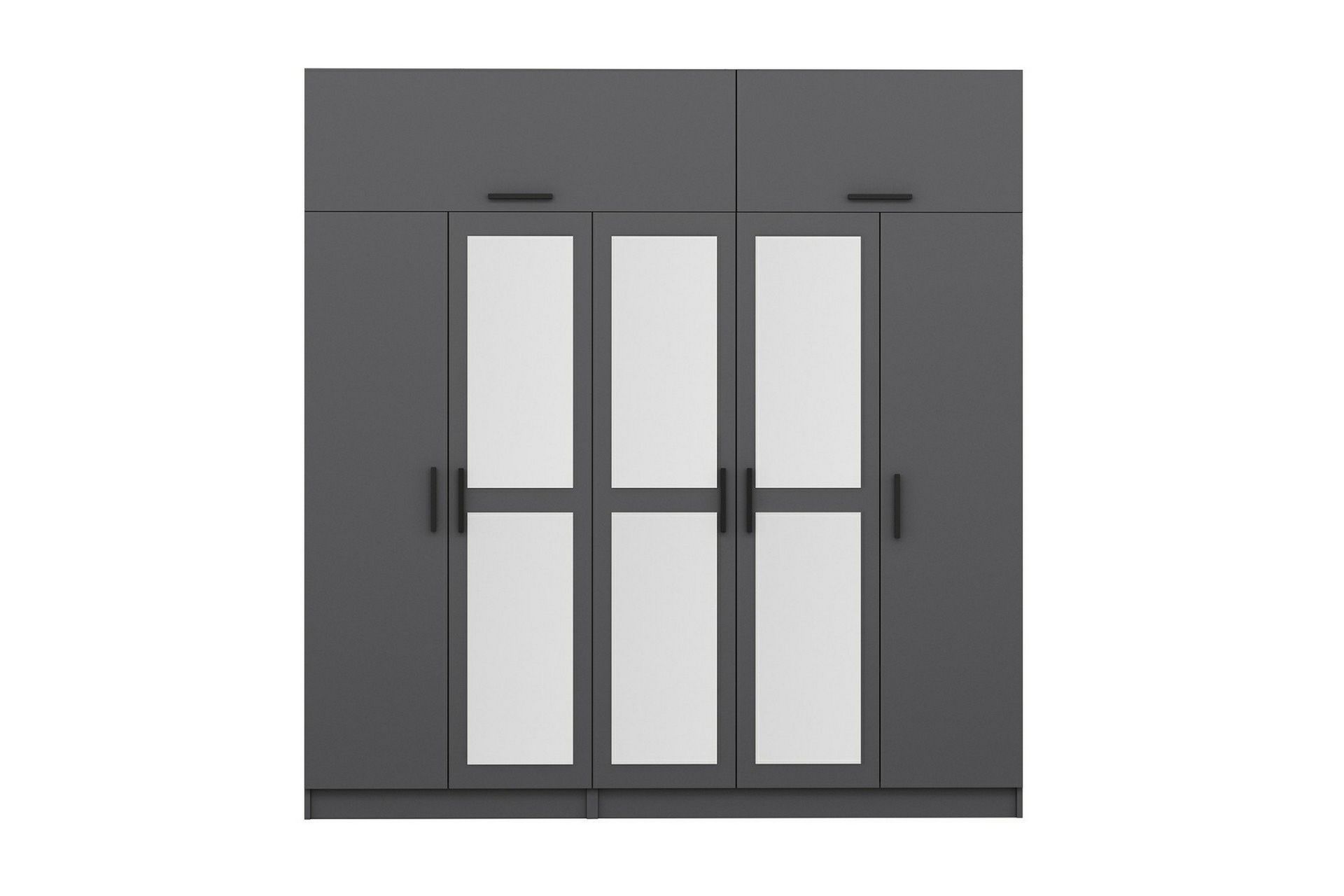 Fruitland Garderobe med Speil - Antrasitt - Oppbevaring - Klesoppbevaring - Garderober & garderobesystem