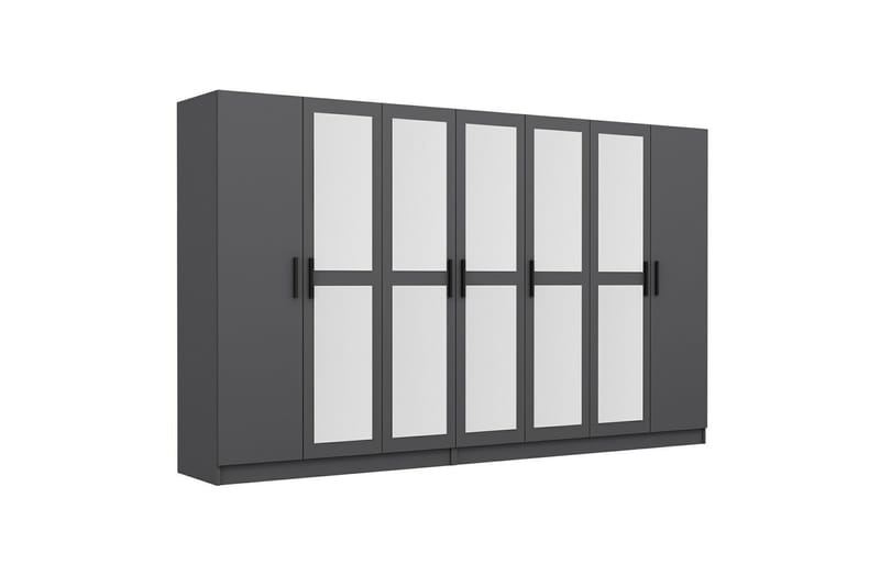 Fruitland Garderobe med Speil - Antrasitt - Oppbevaring - Klesoppbevaring - Garderober & garderobesystem