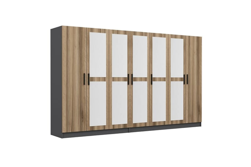 Fruitland Garderobe med Speil - Brun - Oppbevaring - Klesoppbevaring - Garderober & garderobesystem