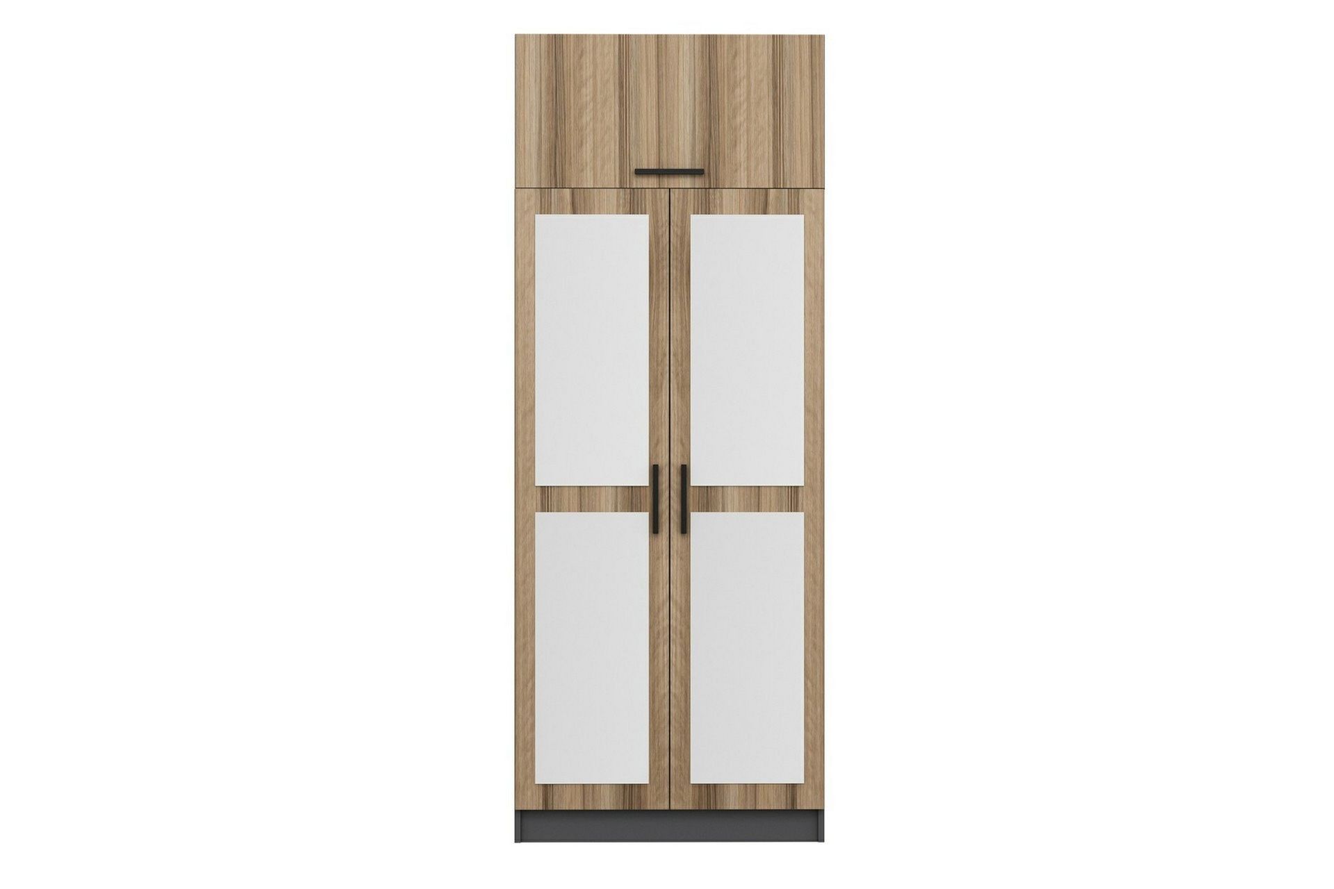 Fruitland Garderobe med Speil - Eik - Oppbevaring - Klesoppbevaring - Garderober & garderobesystem