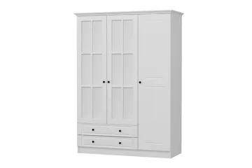 Fruitland Garderobe med Speil - Hvit - Oppbevaring - Klesoppbevaring - Garderober & garderobesystem
