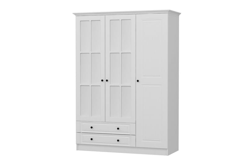Fruitland Garderobe med Speil - Hvit - Oppbevaring - Klesoppbevaring - Garderober & garderobesystem