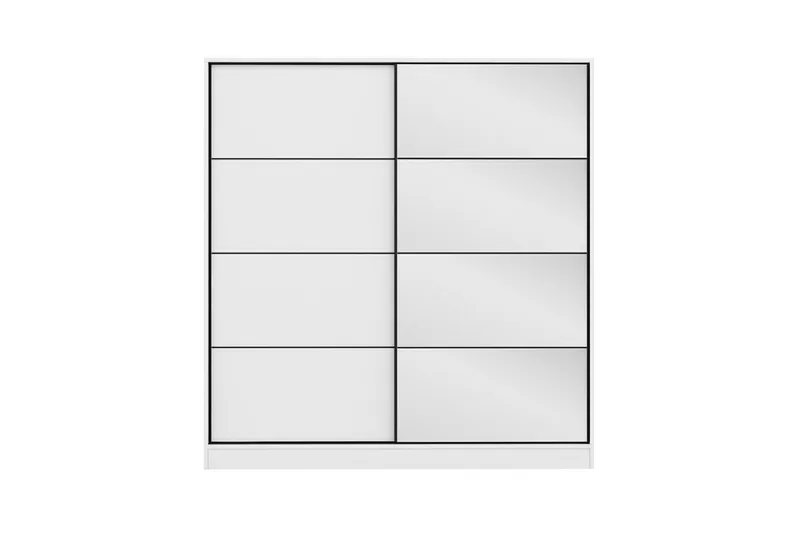 Fruitland Garderobe med Speil - Hvit - Oppbevaring - Klesoppbevaring - Garderober & garderobesystem