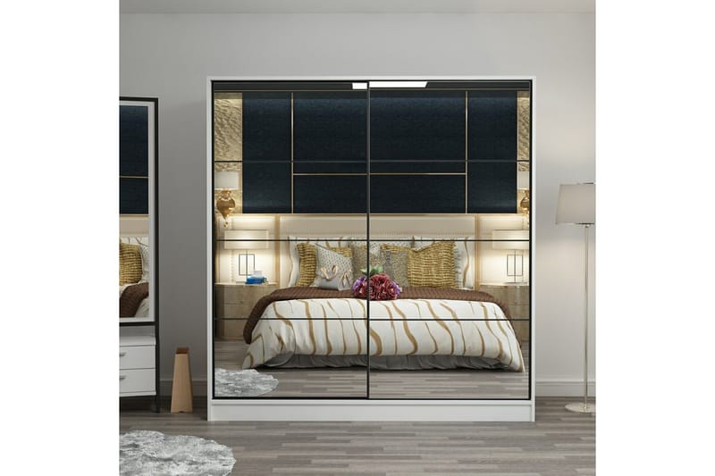 Fruitland Garderobe med Speil, Hvit