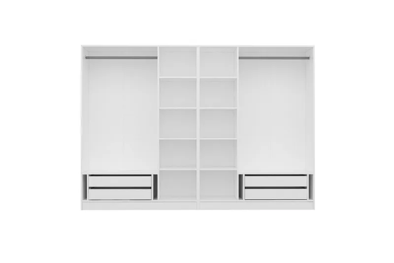 Fruitland Garderobe med Speil - Hvit - Oppbevaring - Klesoppbevaring - Garderober & garderobesystem