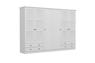 Fruitland Garderobe med Speil - Hvit - Oppbevaring - Klesoppbevaring - Garderober & garderobesystem