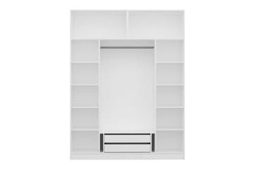 Fruitland Garderobe med Speil - Hvit - Oppbevaring - Klesoppbevaring - Garderober & garderobesystem