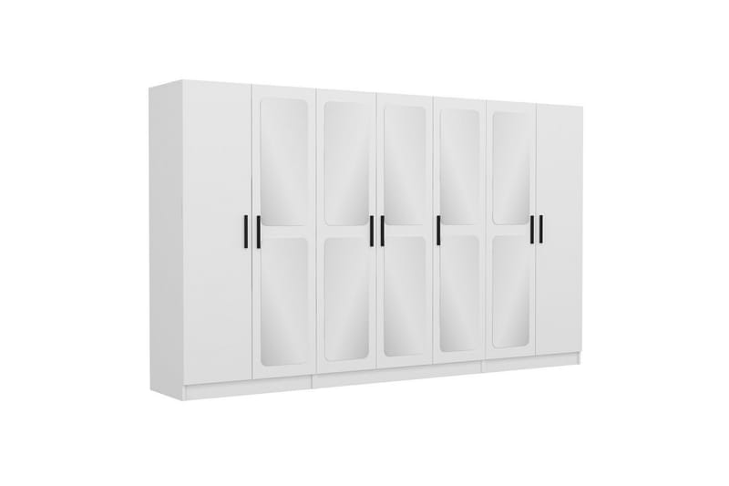 Fruitland Garderobe med Speil - Hvit - Oppbevaring - Klesoppbevaring - Garderober & garderobesystem