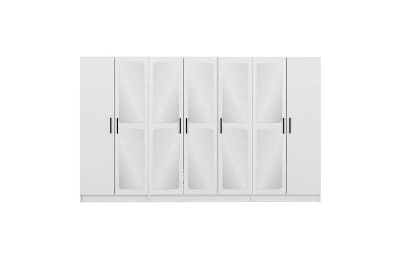 Fruitland Garderobe med Speil - Hvit - Oppbevaring - Klesoppbevaring - Garderober & garderobesystem