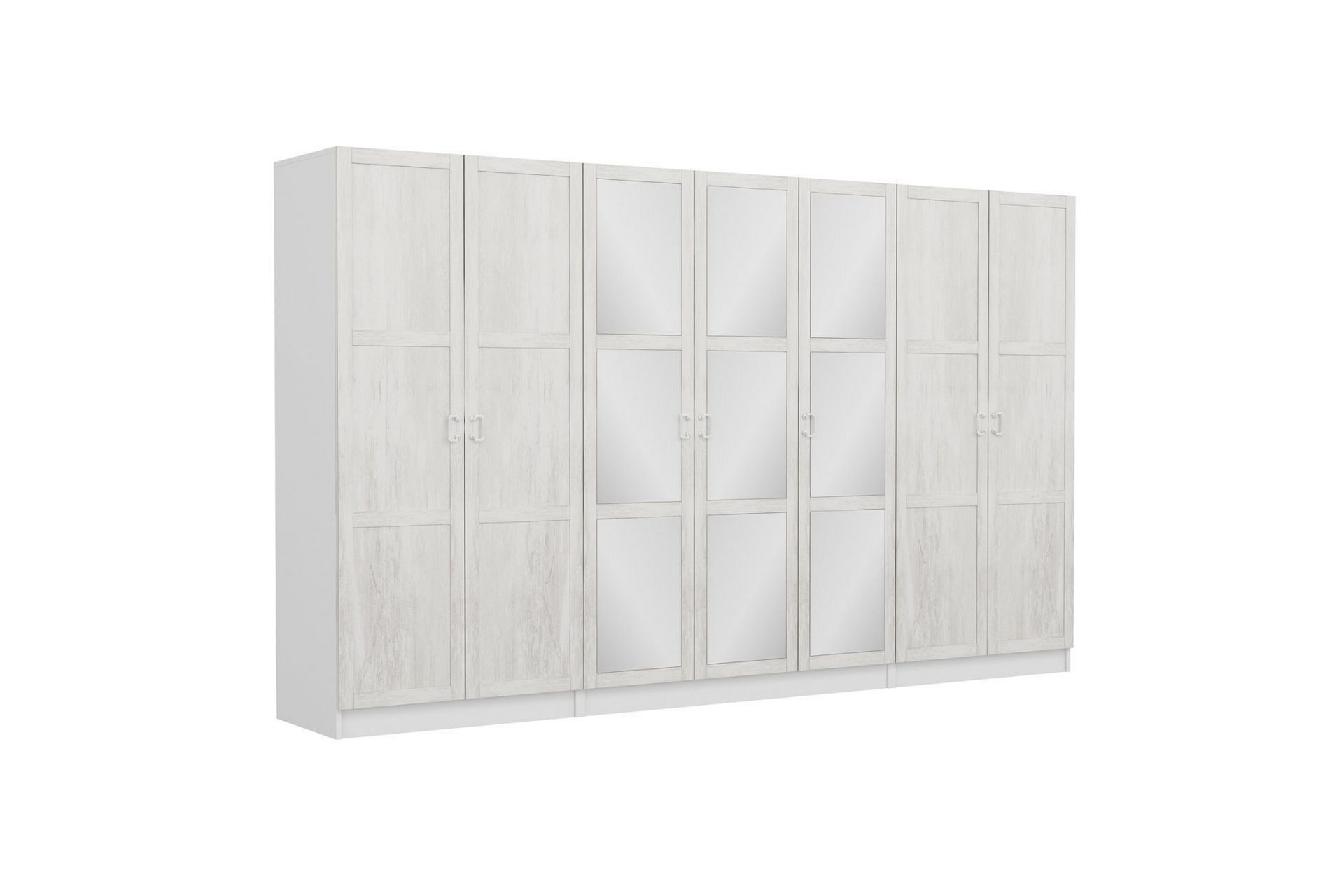 Fruitland Garderobe med Speil - Hvit - Oppbevaring - Klesoppbevaring - Garderober & garderobesystem