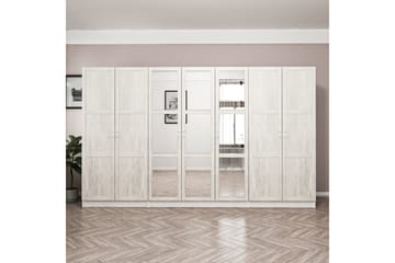 Fruitland Garderobe med Speil - Hvit - Oppbevaring - Klesoppbevaring - Garderober & garderobesystem