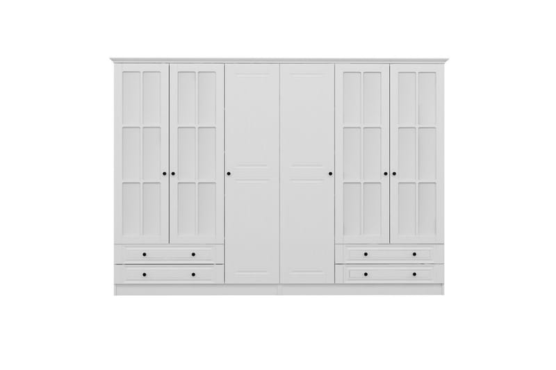 Fruitland Garderobe med Speil - Hvit - Oppbevaring - Klesoppbevaring - Garderober & garderobesystem