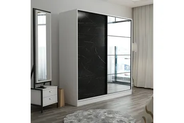 Fruitland Garderobe med Speil - Svart - Oppbevaring - Klesoppbevaring - Garderober & garderobesystem