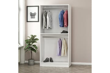 Fruitland Garderobeskap 90 cm i Malt Tre - Hvit - Oppbevaring - Klesoppbevaring - Garderober & garderobesystem