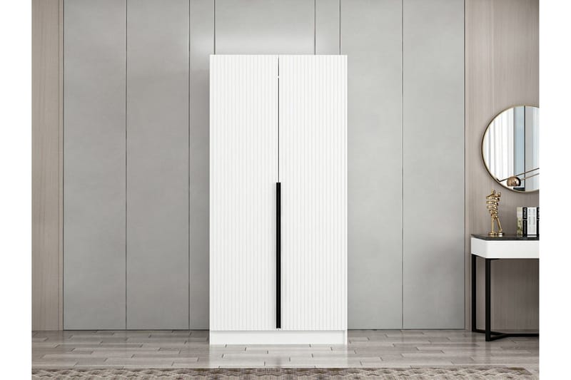 Fruitland Garderobeskap 90 cm i Tre - Hvit - Oppbevaring - Klesoppbevaring - Garderober & garderobesystem