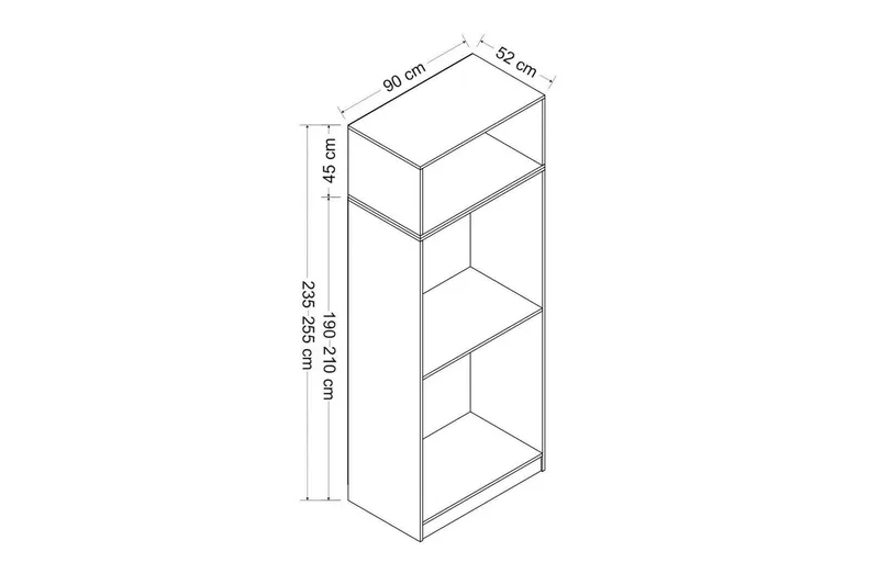 Fruitland Garderobeskap 90 cm i Tre - Hvit - Oppbevaring - Klesoppbevaring - Garderober & garderobesystem