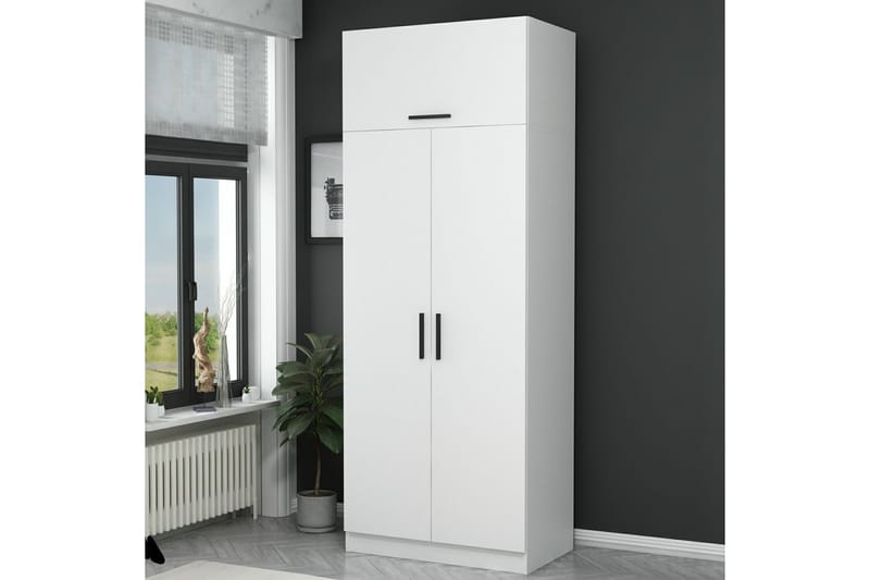 Fruitland Garderobeskap 90 cm i Tre - Hvit - Oppbevaring - Klesoppbevaring - Garderober & garderobesystem