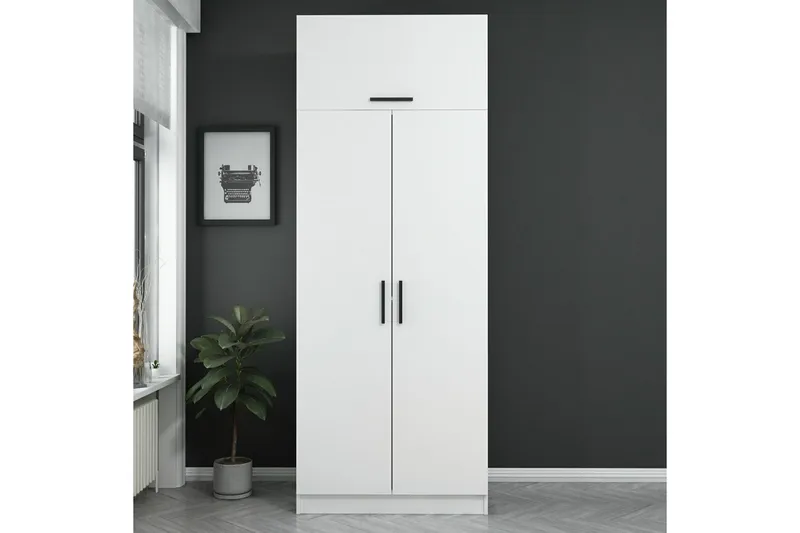 Fruitland Garderobeskap 90 cm i Tre, Hvit