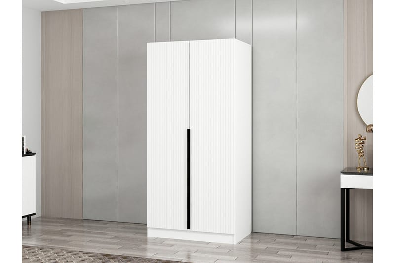 Fruitland Garderobeskap 90 cm i Tre - Hvit - Oppbevaring - Klesoppbevaring - Garderober & garderobesystem