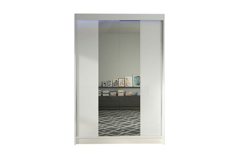 Garderobe + LED - Hvit - Oppbevaring - Klesoppbevaring - Garderober & garderobesystem