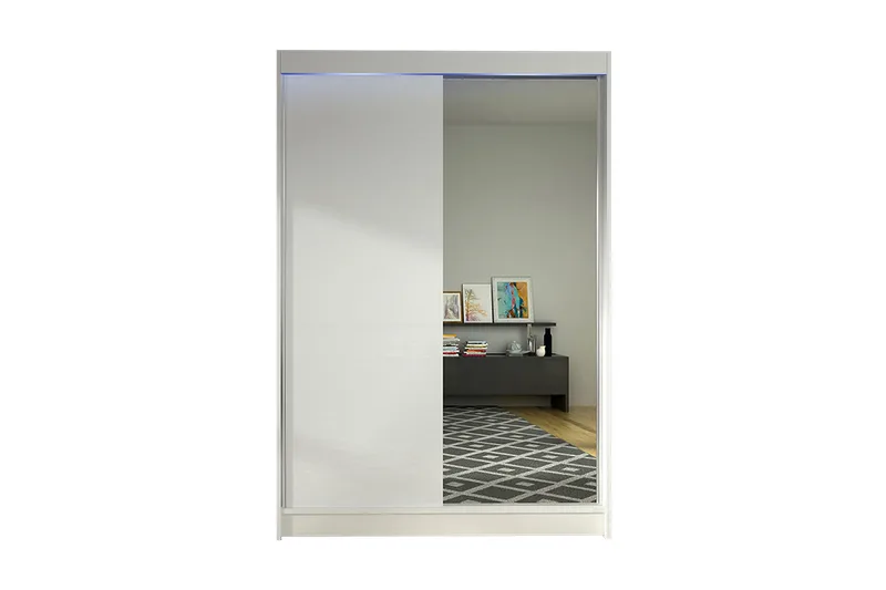 Garderobe + LED - Hvit - Oppbevaring - Klesoppbevaring - Garderober & garderobesystem - Garderobeskap & klesskap