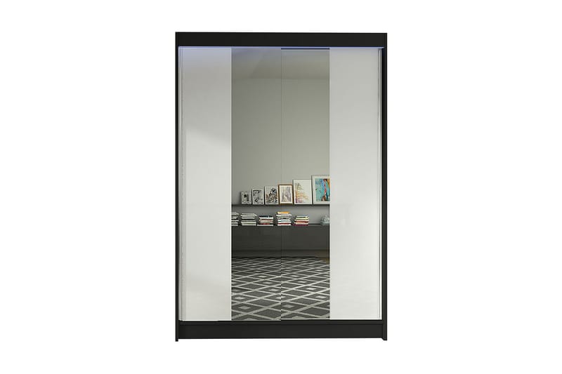 Garderobe + LED - Svart / Hvit - Oppbevaring - Klesoppbevaring - Garderober & garderobesystem