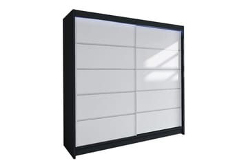 Garderobe + LED - Svart / Hvit - Oppbevaring - Klesoppbevaring - Garderober & garderobesystem