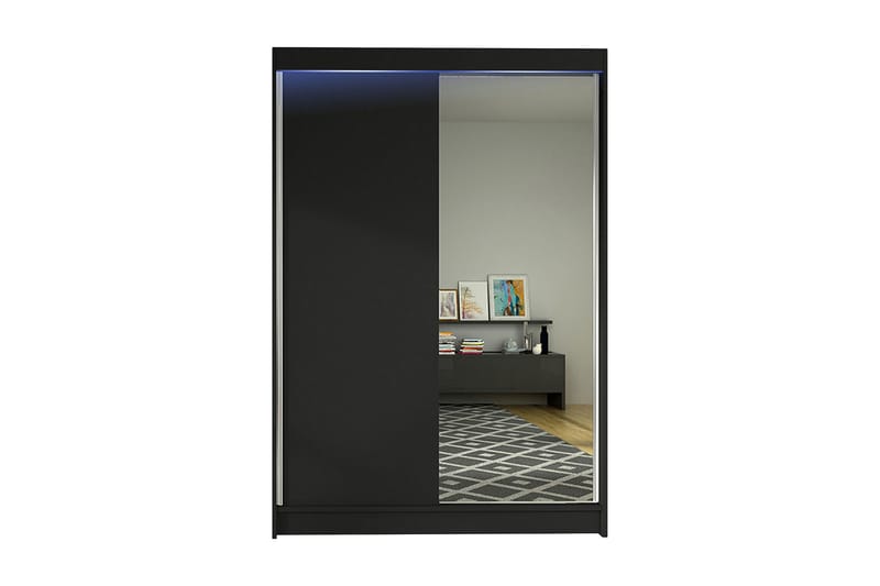 Garderobe + LED - Svart - Oppbevaring - Klesoppbevaring - Garderober & garderobesystem