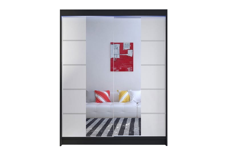Garderobe + LED - Svart - Garderober & garderobesystem - Garderobeskap & klesskap