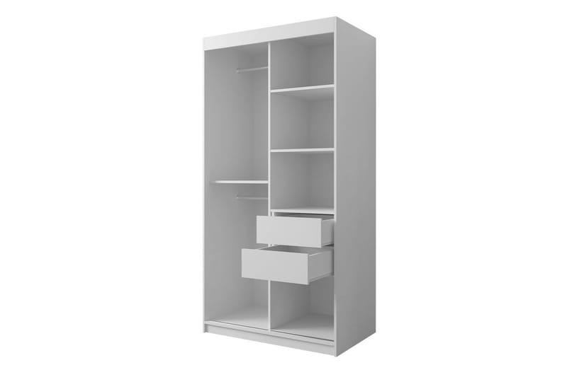 Garderobe 100 - Hvit|Svart - Oppbevaring - Klesoppbevaring - Garderober & garderobesystem