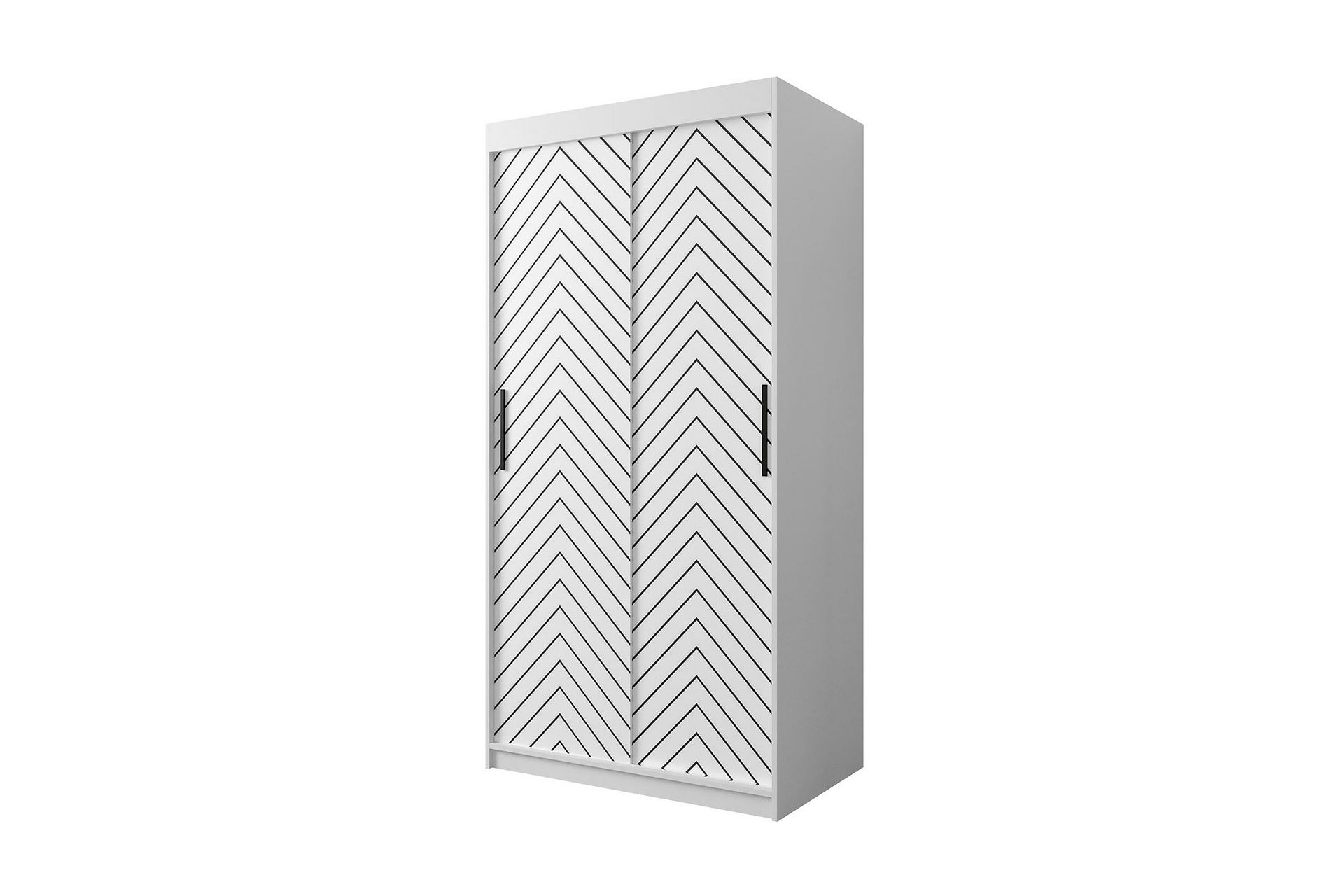 Garderobe 100 - Hvit|Svart - Oppbevaring - Klesoppbevaring - Garderober & garderobesystem