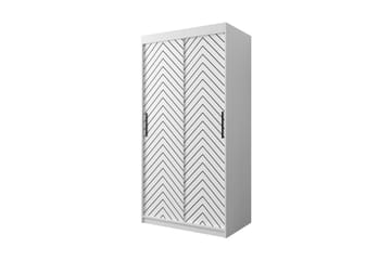 Garderobe 100 - Hvit|Svart - Oppbevaring - Klesoppbevaring - Garderober & garderobesystem