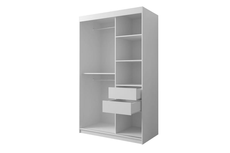 Garderobe 120 - Hvit|Svart - Oppbevaring - Klesoppbevaring - Garderober & garderobesystem