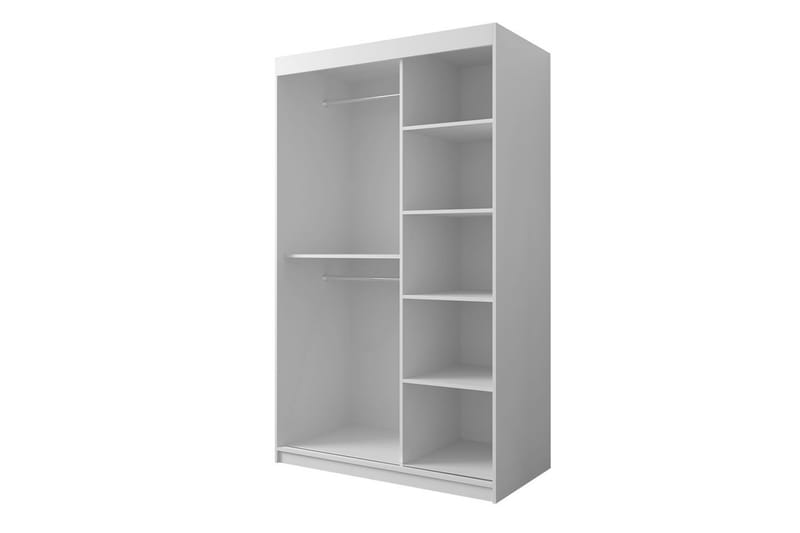 Garderobe 120 - Hvit|Svart - Oppbevaring - Klesoppbevaring - Garderober & garderobesystem