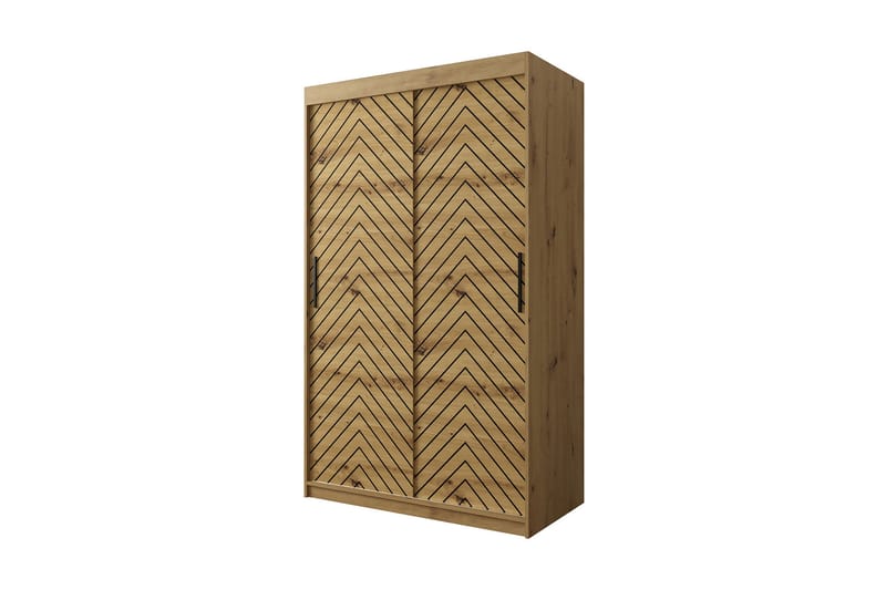 Garderobe 120 - Svart|Natur - Oppbevaring - Klesoppbevaring - Garderober & garderobesystem