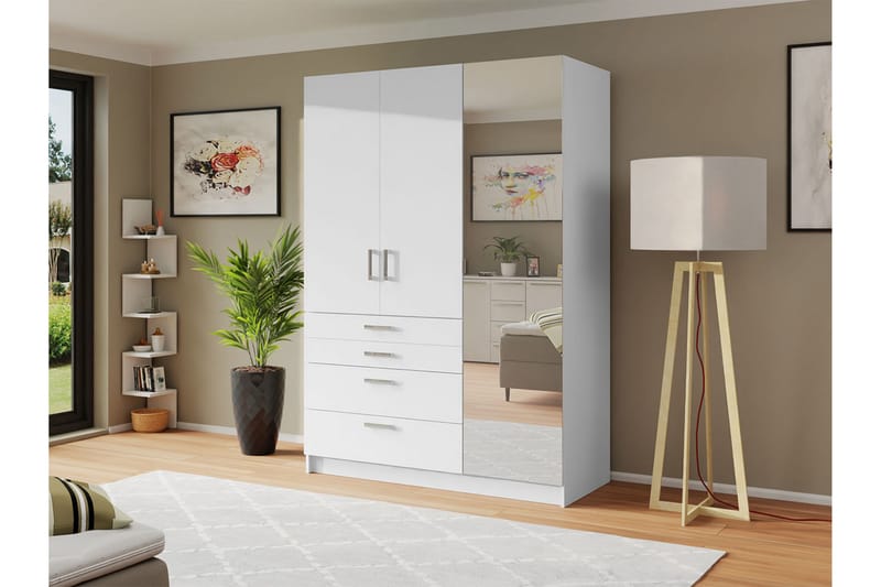 Garderobe 150 - Hvit - Oppbevaring - Klesoppbevaring - Garderober & garderobesystem