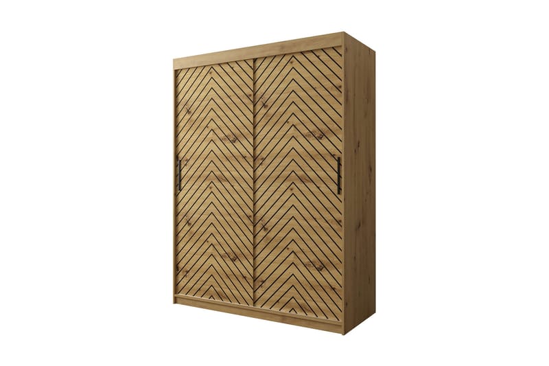 Garderobe 150 - Svart|Natur - Oppbevaring - Klesoppbevaring - Garderober & garderobesystem