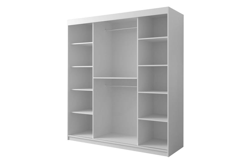 Garderobe 180 - Hvit|Svart - Oppbevaring - Klesoppbevaring - Garderober & garderobesystem