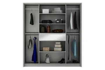 Garderobe 200 cm - Hvit - Oppbevaring - Klesoppbevaring - Garderober & garderobesystem