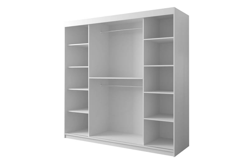 Garderobe 200 - Hvit|Svart - Oppbevaring - Klesoppbevaring - Garderober & garderobesystem