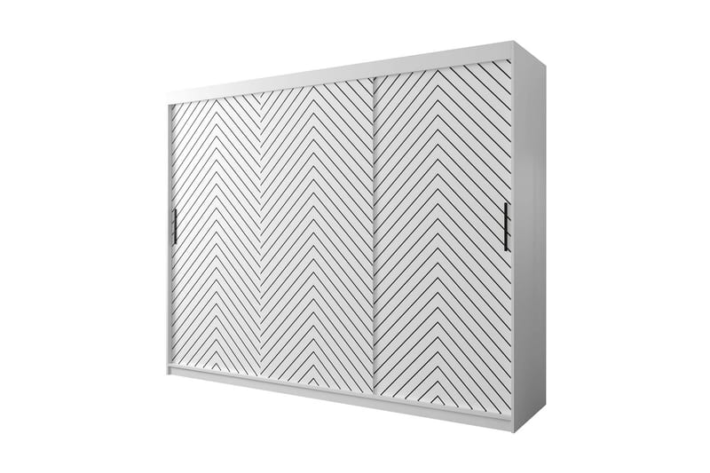 Garderobe 250 - Hvit|Svart - Oppbevaring - Klesoppbevaring - Garderober & garderobesystem