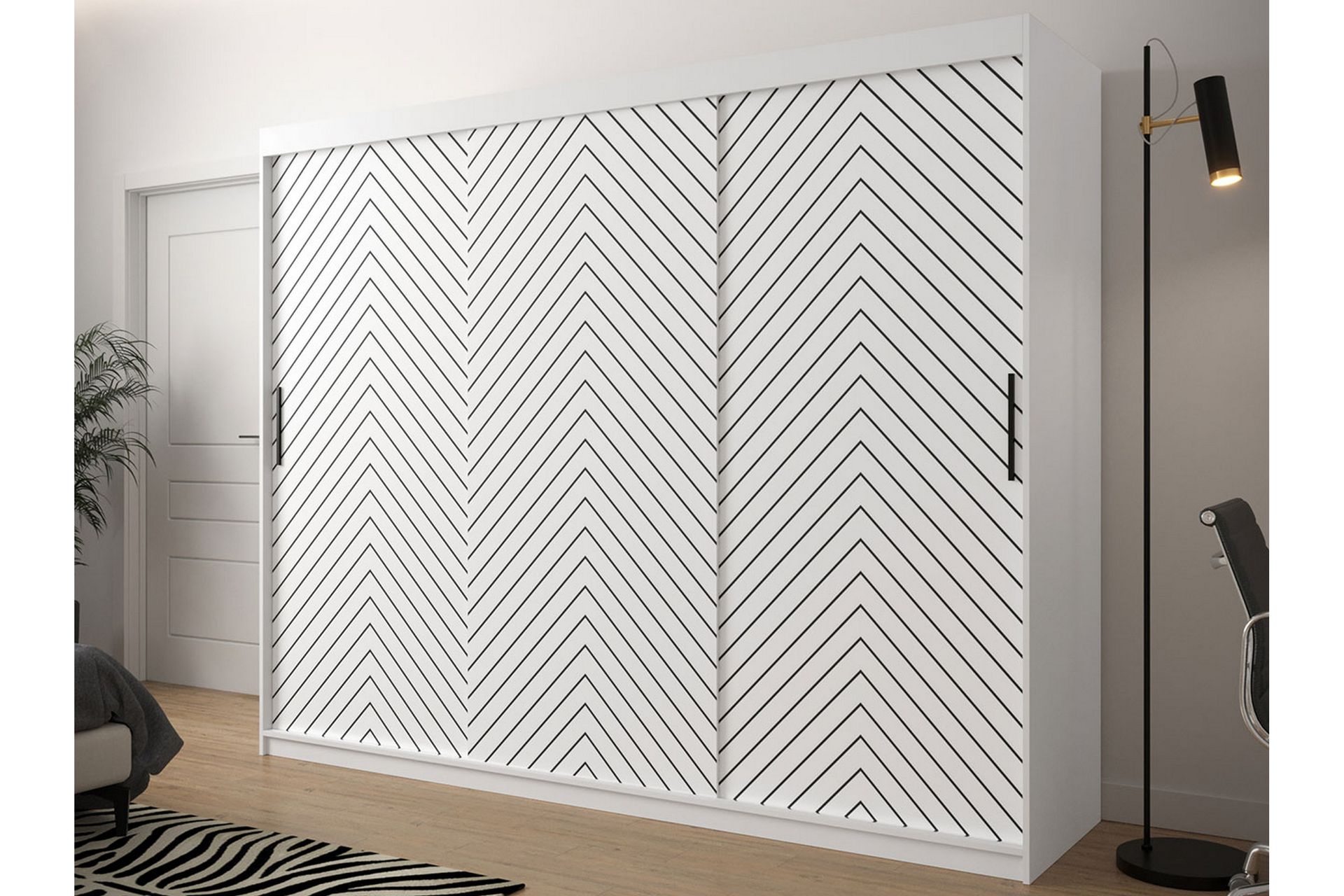 Garderobe 250 - Hvit|Svart - Oppbevaring - Klesoppbevaring - Garderober & garderobesystem