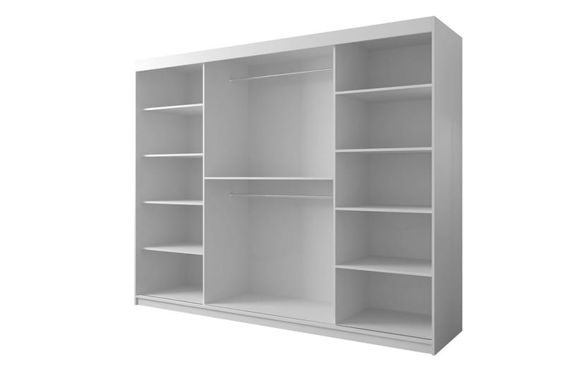 Garderobe 250 - Hvit|Svart - Oppbevaring - Klesoppbevaring - Garderober & garderobesystem