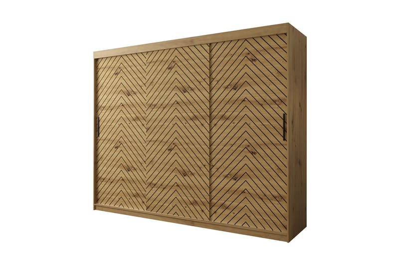 Garderobe 250 - Svart|Natur - Oppbevaring - Klesoppbevaring - Garderober & garderobesystem