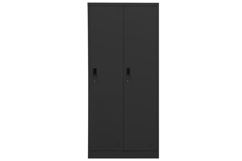 Garderobe antrasitt 80x50x180 cm stål - Antrasittgrå - Garderober & garderobesystem - Garderobeskap & klesskap