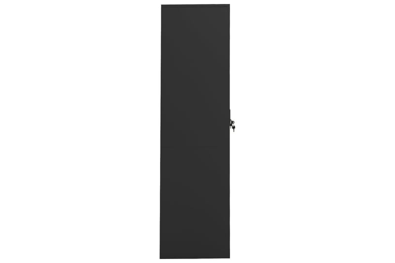 Garderobe antrasitt 80x50x180 cm stål - Antrasittgrå - Oppbevaring - Klesoppbevaring - Garderober & garderobesystem