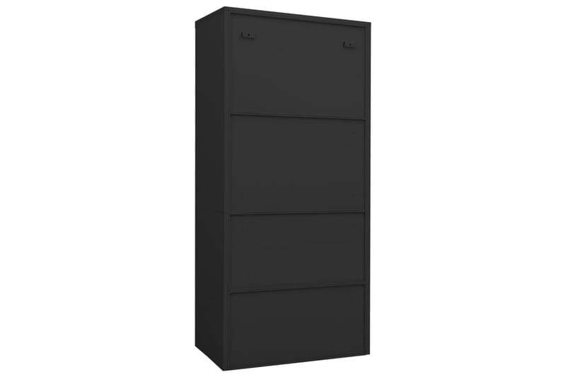 Garderobe antrasitt 80x50x180 cm stål - Antrasittgrå - Oppbevaring - Klesoppbevaring - Garderober & garderobesystem